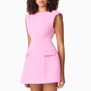 Elegant Pink Sleeveless Mini Dress